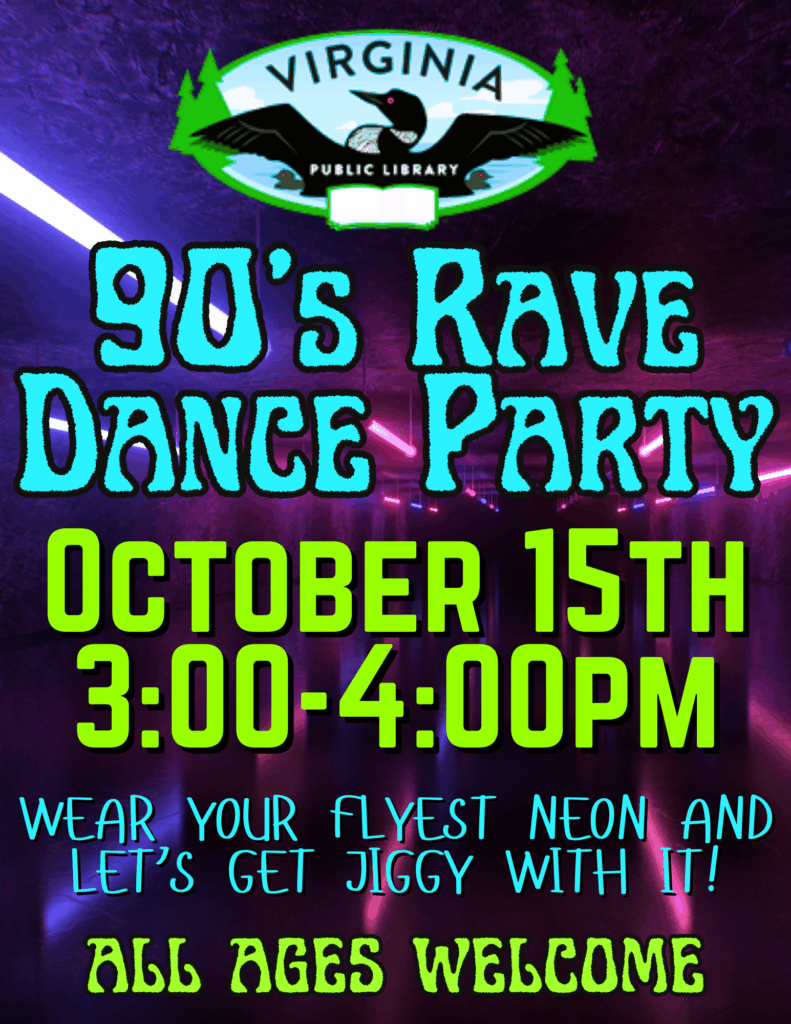 Virginia Rave 90s Rave Dance Party | VIRGINIA PUBLIC LIBRARY